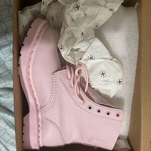Dr. Martens Chalk Pink Lace Up Boots